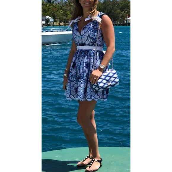 ALEXIS Blue Lace Mini Sleeveless Sundress Size XS X-Small - Picture 6 of 6